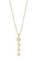 Load image into Gallery viewer, Marguerit Necklace 1X7.5mm &amp; 3X5mm vertical hanging with anchor chain 45 cm (925)
