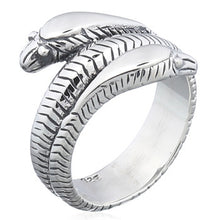 Load image into Gallery viewer, Double headed snake ring in sterling silver (925)
