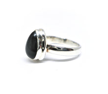 Load image into Gallery viewer, Ring drop-shaped black onyx in sterling silver (925)
