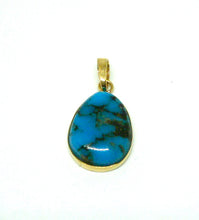Load image into Gallery viewer, ByKila, 14 kt. gold pendant with Moranci turquoise (585)
