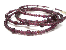 Load image into Gallery viewer, ByKila, Necklace with garnet and sterling silver clasp (925)
