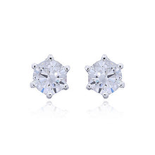 Load image into Gallery viewer, Stud earrings with zirconia 4mm sterling silver (925)
