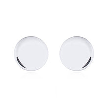 Load image into Gallery viewer, Stud earrings with flat round plate in sterling silver (925)
