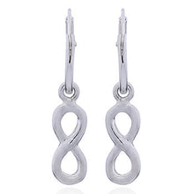 Load image into Gallery viewer, Hoop earrings with infinity charm in sterling silver (925)
