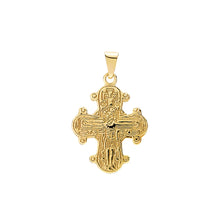 Load image into Gallery viewer, Lund Cph, Daymark cross with Lord&#39;s Prayer 18x16 mm pendant in 8 kt. gold (333)
