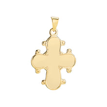 Load image into Gallery viewer, Lund Cph, Daymark cross with smooth back 20x17 mm pendant in 8 kt. gold (333)
