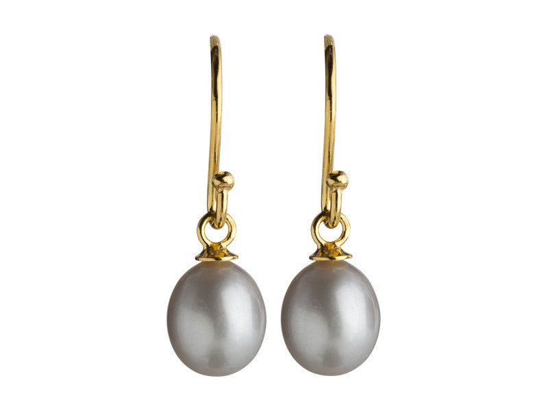 Lieblings, Earring with 6.5-7 mm Gray freshwater pearl (925)