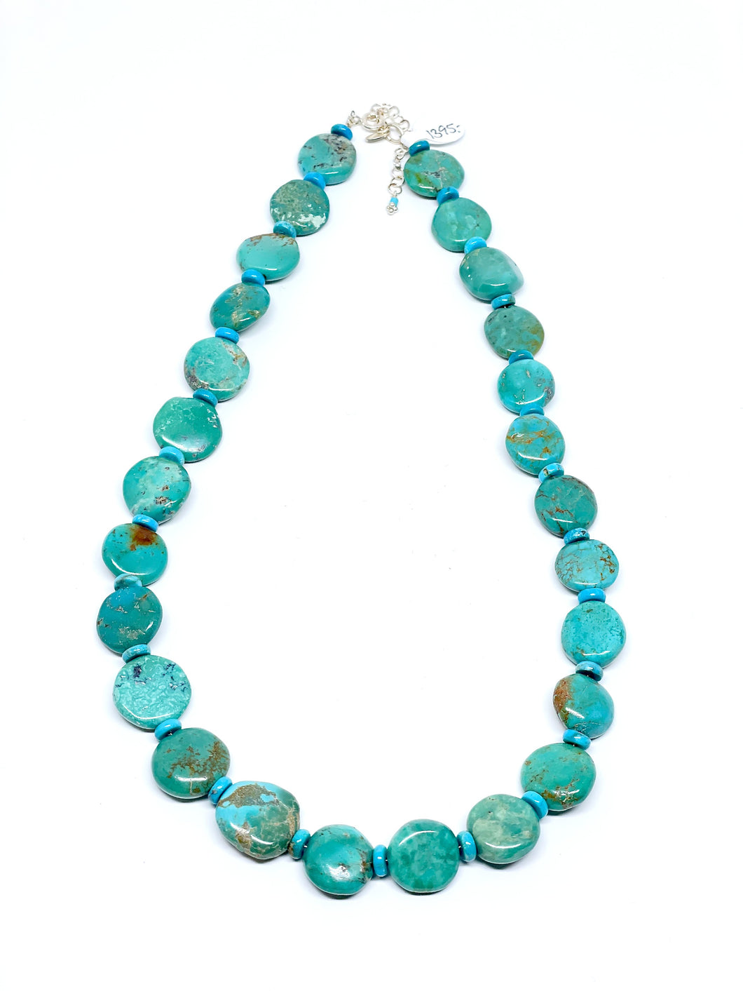 ByKila, Necklace with greenish turquoises (925)