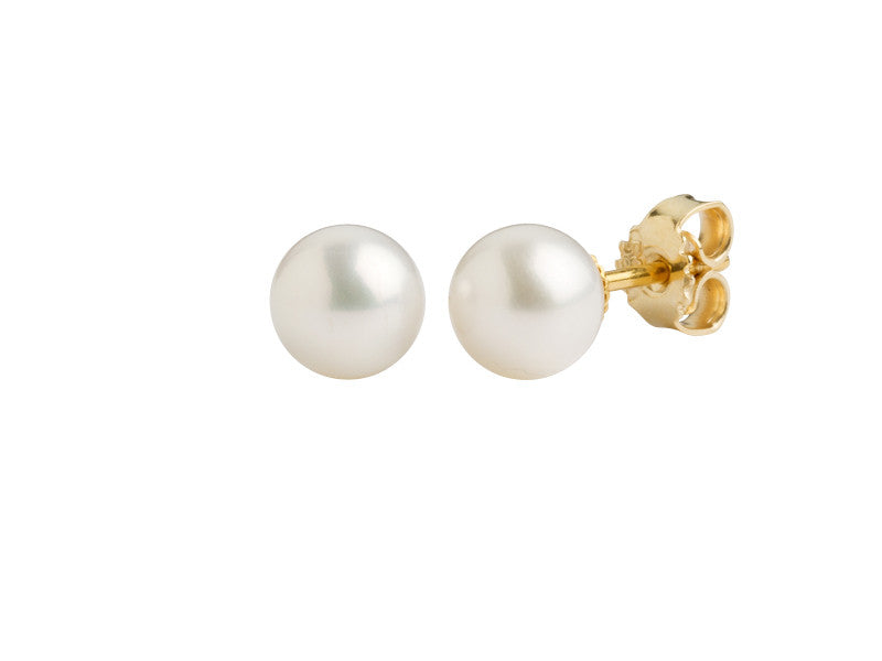 Lieblings, ear stud button 6-6.5 mm white freshwater pearl (925)